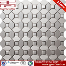 foshan supply mixed stainless steel mosaic tile for kitchen wall design
